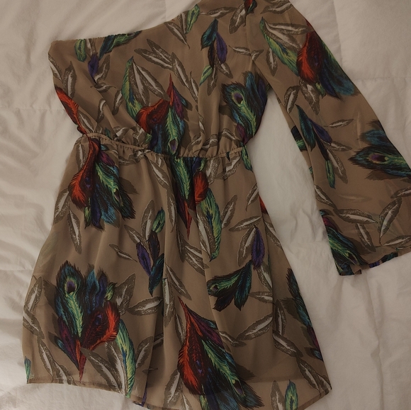 Dress with feather print - Picture 2 of 2